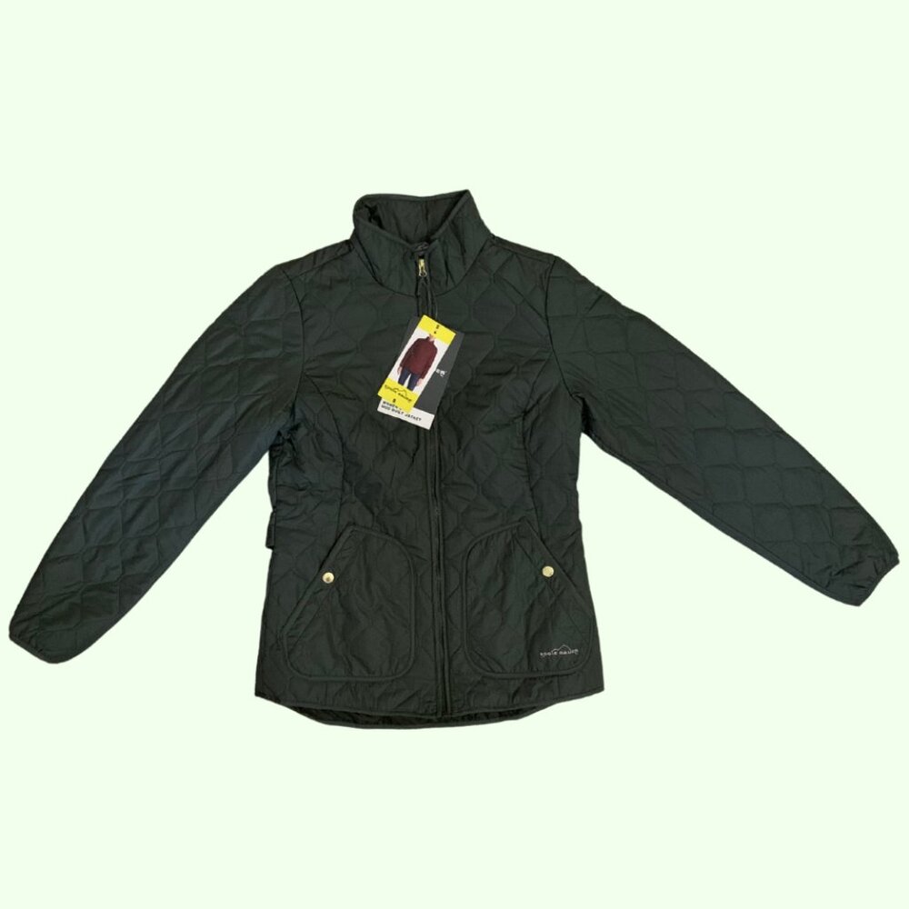Eddie Bauer Women’s Olive Mod Quilt Jacket - SMALL - NWT